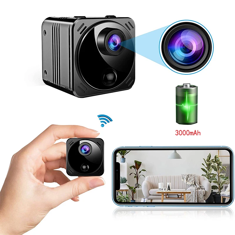 

Mini Camera Low Power Consumption 4K Wifi Camera Video Recorder Night Vision Small Wireless Wifi Camera PIR Motion Detection