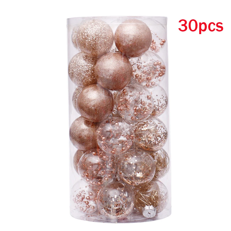 

30Pcs 6cm Christmas Ball Balls Ornament Christmas Tree Decoration Balls Xmas Party Hanging Pendant New Year Ornament