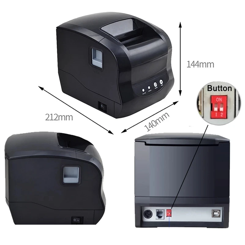 XP365B Smartphone Thermal Printer Label Thermal Printer Label 20-80MM Printing Size Bluetooth Barcode Printer