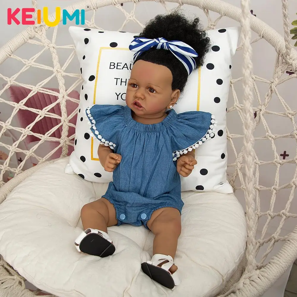 

KEIUMI 57 CM Reborn Baby Dolls Full Body Silicone Baby Toddler Accessories Free Fast Delivery For Children Birthday Present