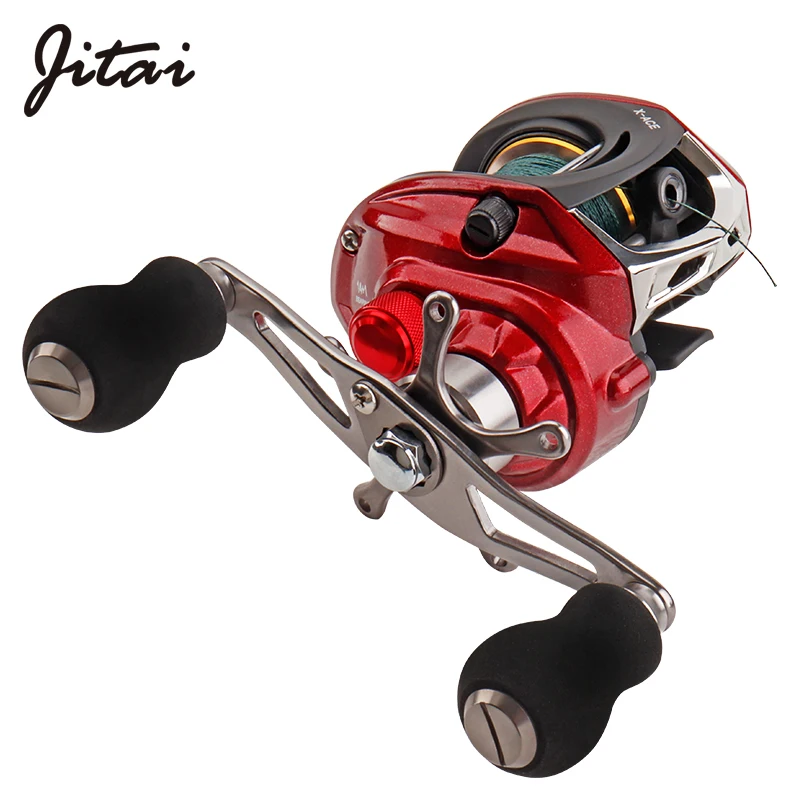 

JITAI Fishing Reel Have PE 4 Strands line 8Kg Max Drag 14+1BB Left Right Hand High Quality Ultra Light Baitcasting Reel Wheel