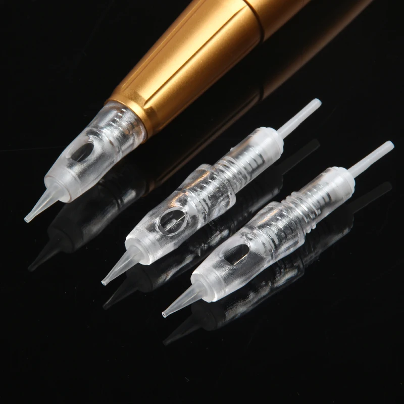 

Wholesale 100pcs 1RL Screw Disposable Permanent Makeup Needle Cartridge For Micropigmentacion Machine Tattoo Needles Cartridge