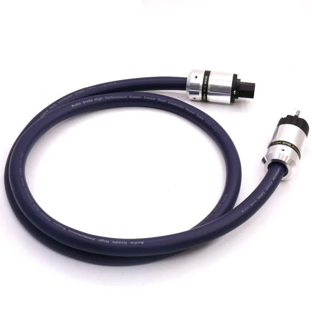 HiFi-Audio-Stromkabel mit US/EU/AU-Steckern, 10 AWG audiophiles Netzkabel, vergoldete 125 V 15 A C15/C13 Stromleitung – Detail 8