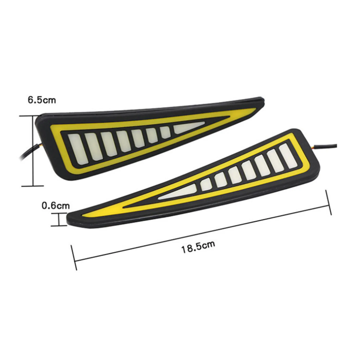 2x Car Universal DRL LED Daytime Running Light Driving Turn Signal  Daytime lamp White/Amber