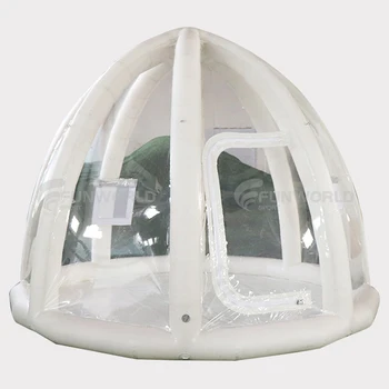 Funworld 에어 씰 쉘 모양 팽창식 밀폐 텐트, 야외 이벤트, 투명 에어 하우스 판매