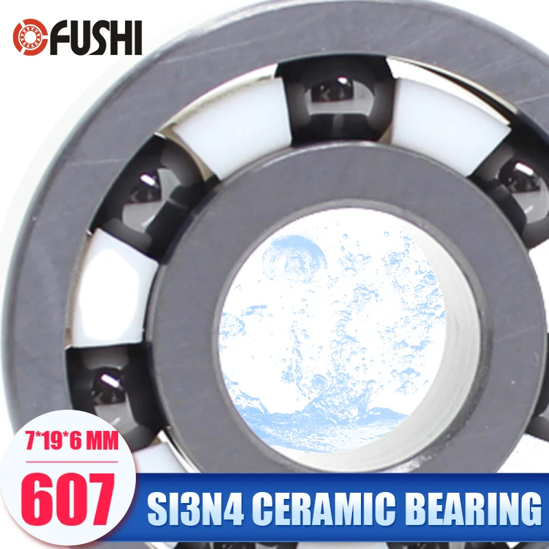 607 Full Ceramic Bearing ( 1 PC ) 7*19*6 mm Si3N4 Material 607CE All Silicon Nitride Ceramic Ball Bearings