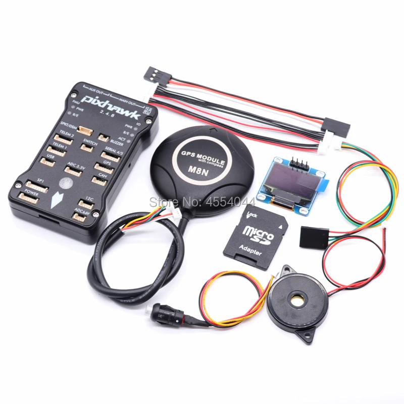 Pixhawk2.4.8 PIX PX4 32 Bit Autopilot Flight Controller GPS M8N +OSD OLED w/4G SD Safety Switch Buzzer+PPM+I2C