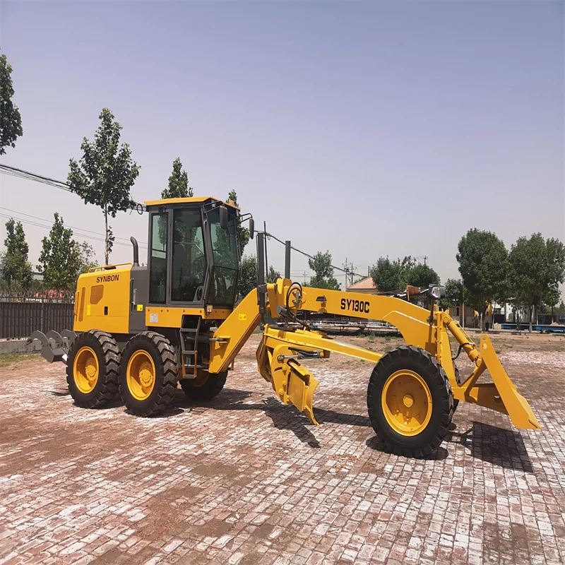 SY130C Small  Motor Mini  Grader  High Performance Road Construction Machine