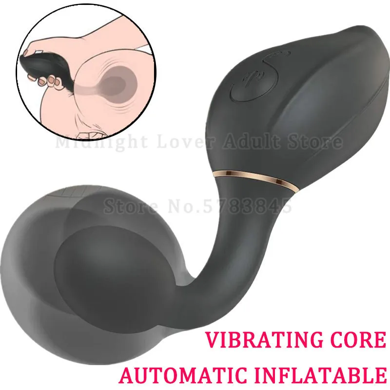 Electric Automatic Inflatable Anal Plug Male Prostate Massager Vibrator Expansion Huge Butt Plug Anal Sex Toys For Men Women Gay