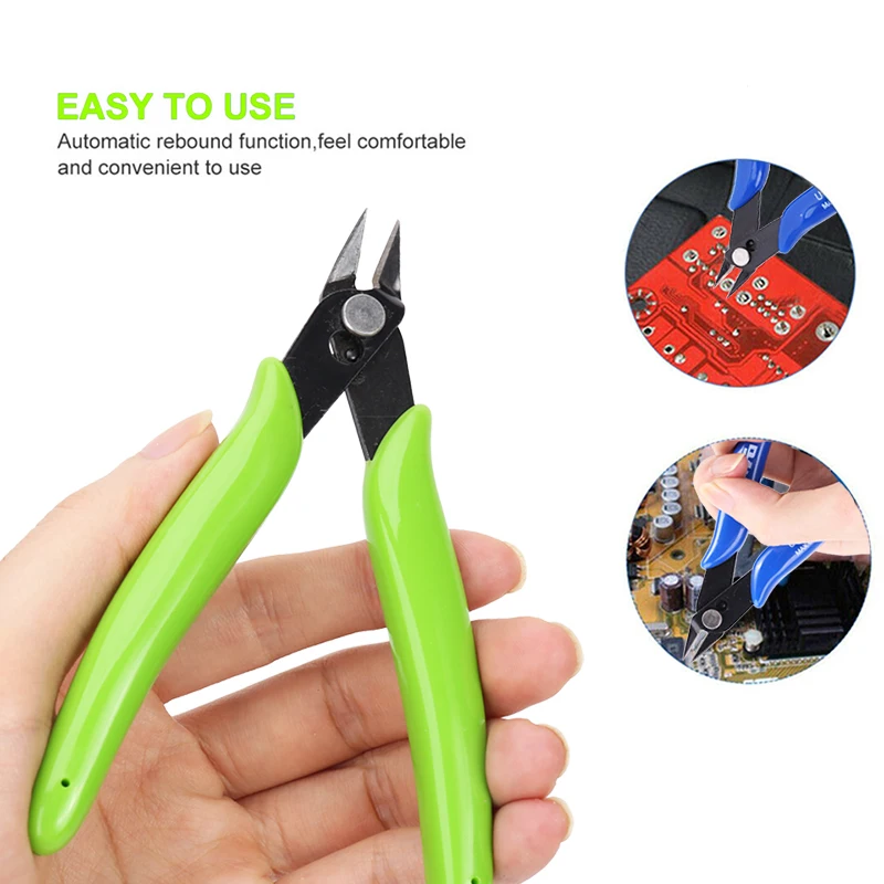 JUNEFOR 1/5/10pcs Diagonal Pliers Cutting Pliers for Wire Cable Cutter Electronic Repair Hand Tools Multitool Pliers Nipper Tool