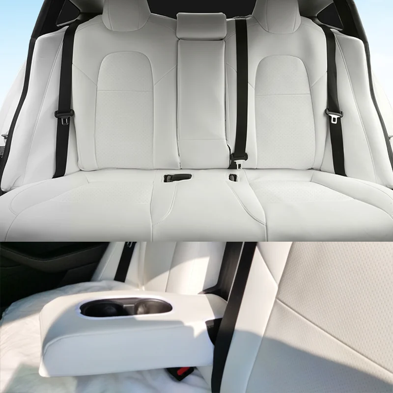 For Tesla Model 3 Y 2018 2019 2020 2021 2022 2023 Customization Service Interior Auto Accessories White Full Set Car Seat Covers