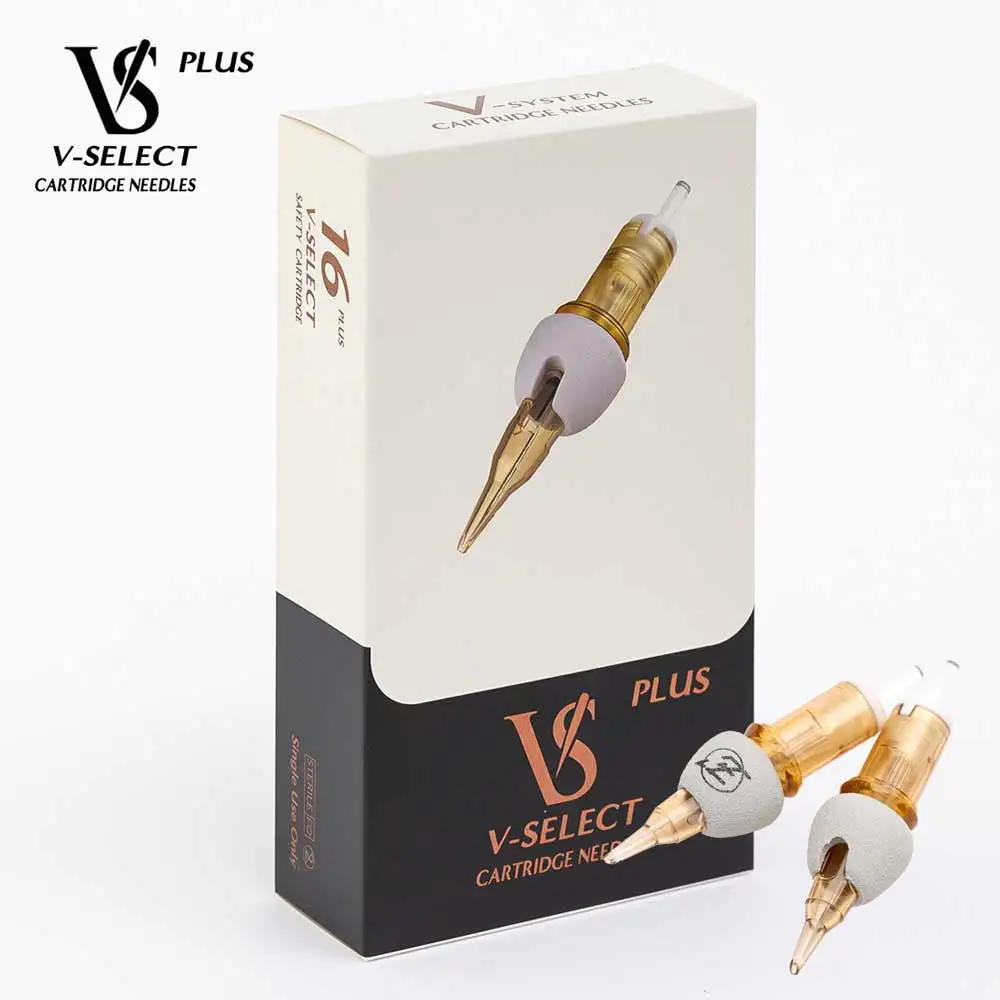 EZ V Select Tattoo Cartridge Needle Plus Round Liner (RL) for Rotary Pen Machines Finger Comfort Less Vibrations 16 Pcs/Box