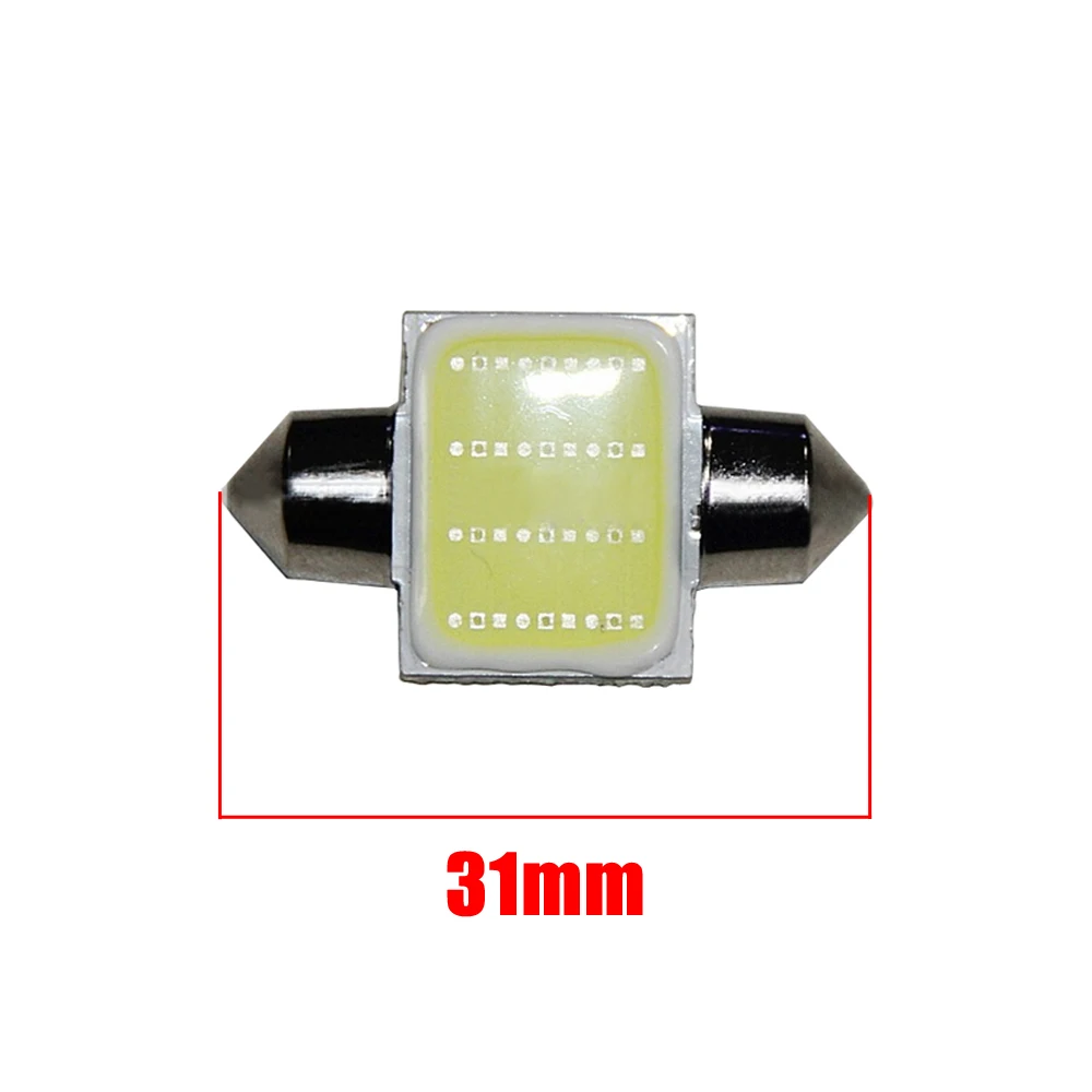 2 pçs 12smd 31mm branco cob led de3175 lâmpadas para o interior do carro cúpula mapa lâmpada de luz super brilhante substituição do carro acessórios