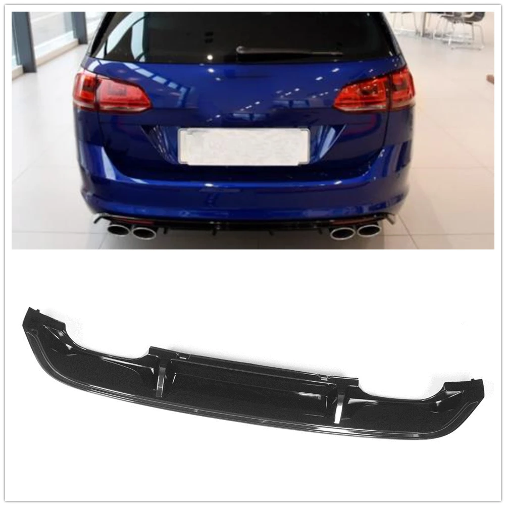 

For Volkswagen Golf R VW Golf7 MK7 R R-Line 2015-2017 Gloss Black Rear Bumper Diffuser Lip Car Boot Spoiler Plate Splitter Board