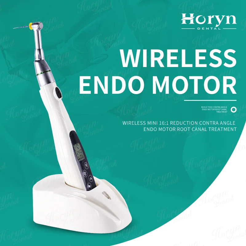 

Dental Wireless Endo Motor Smart With LED Lamp 16:1 Standard Contra Angle Low Speed Handpiece Dentistry Endodontic Instrument