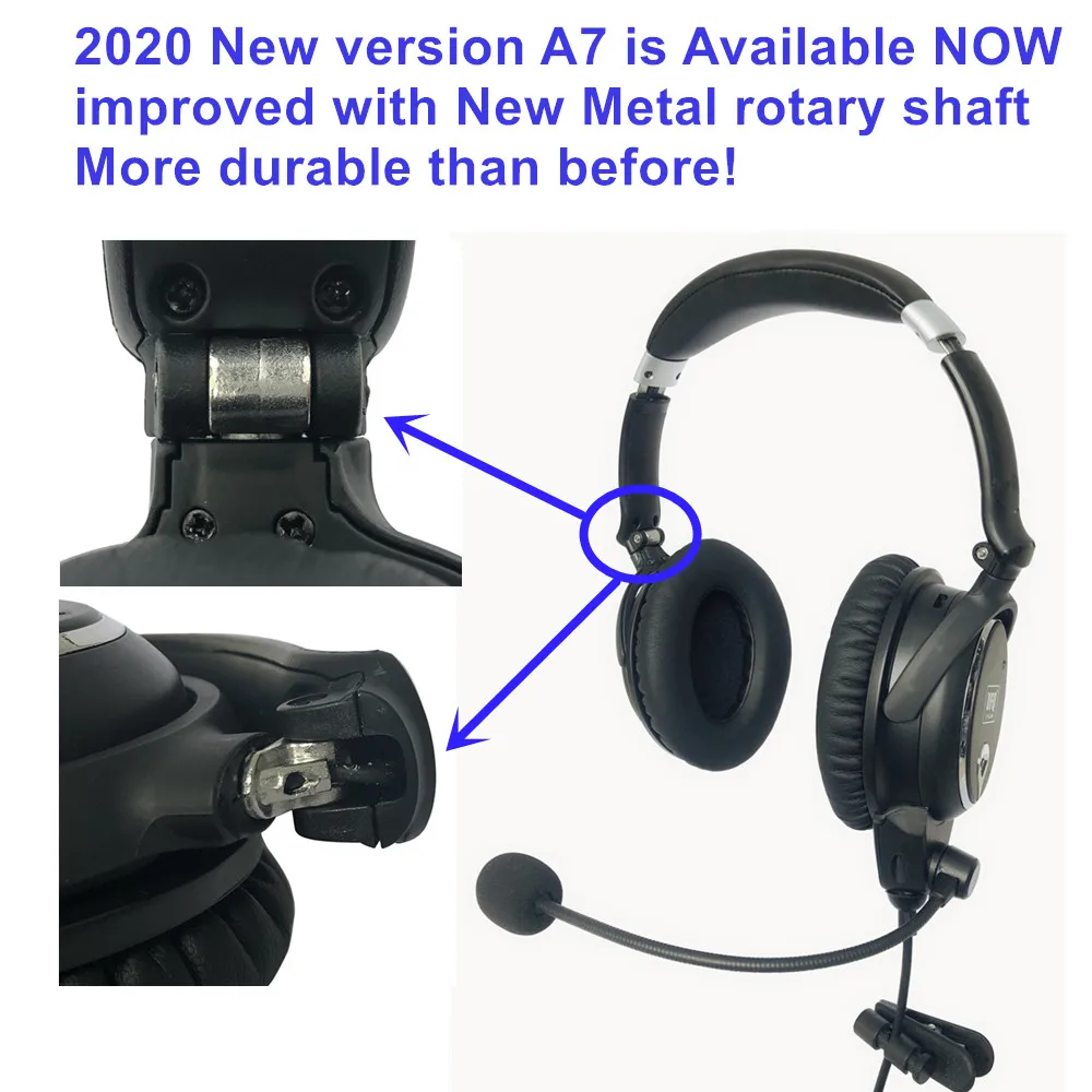 New UFQ A7 ANR aviation headset- SMALL Boss A-20  the same ANR level function BUT much lighter and more comfortable