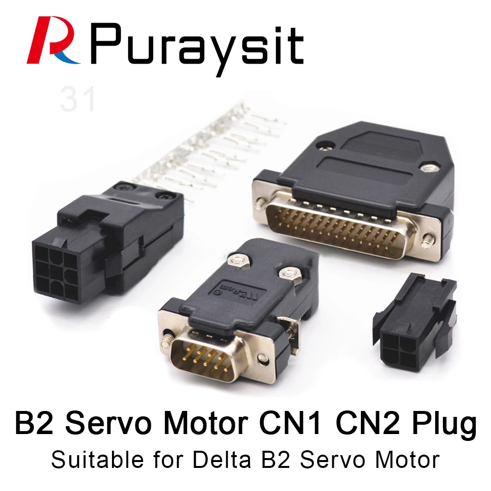Puraysit  B2 Servo Motor CN1 CN2 Plug Signal Control 9 hole connector  ASDBCNEP0000 plug