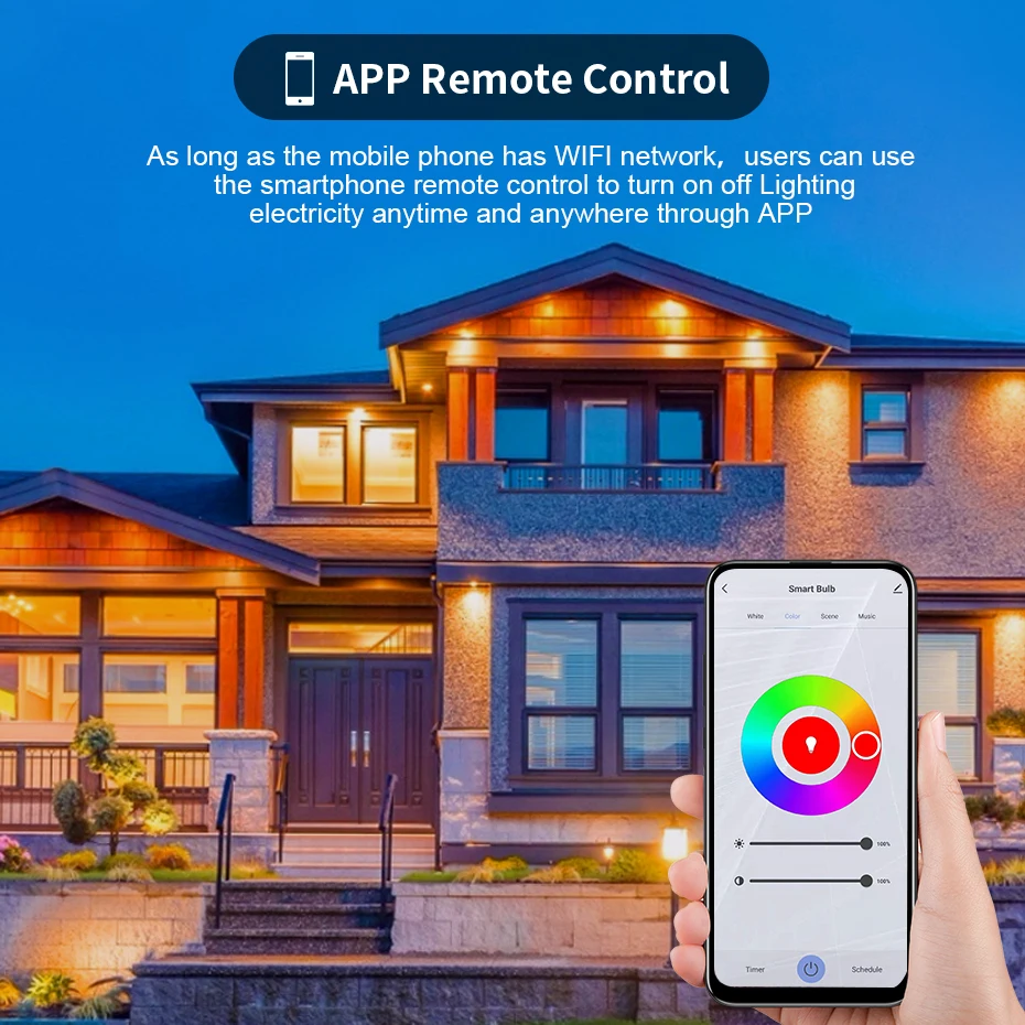 Умный дом CBE Tuya, волшебная лампа с Wi-Fi, дистанционное управление, 9 Вт, E27, светодиодная лампа RGB с голосовым управлением, работает с Alexa, Google Home, Яндекс. Алиса