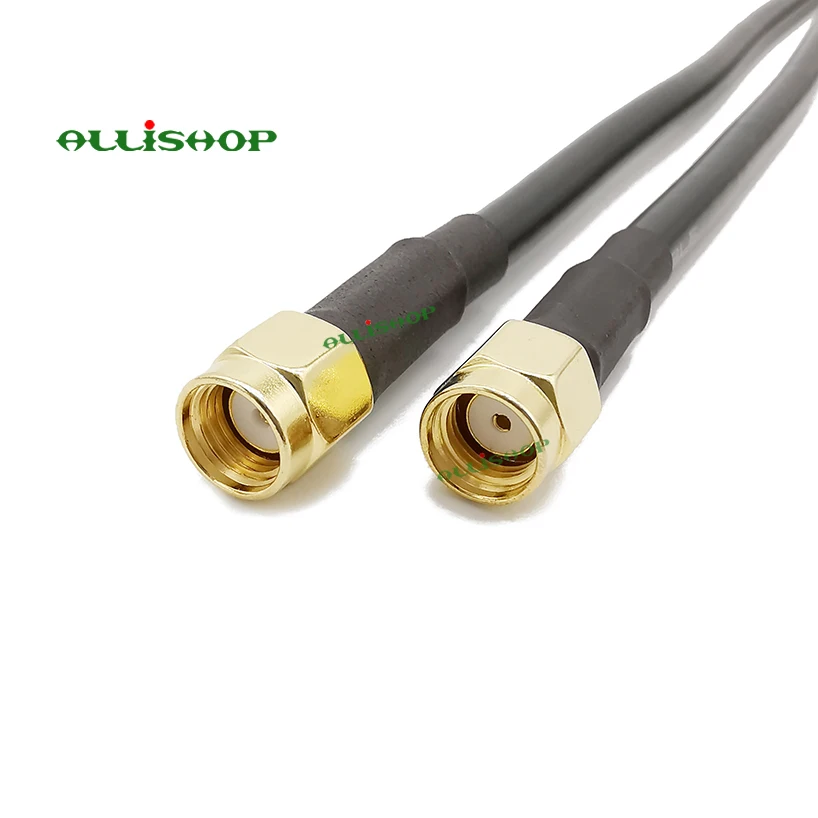 RP SMA Male to RP SMA Male RF Coaxial Cable Antenna Connector LMR200 Extension Cable FOR Wireless Router 1-30Meter