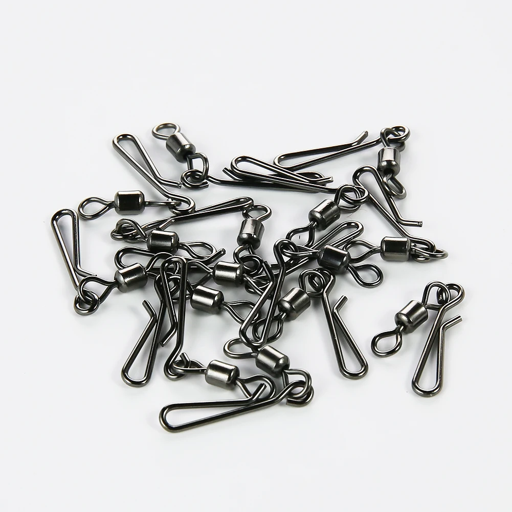 Anzuelos giratorios swivels para línea y señuelo – Acero sólido para carpa - imagen 4