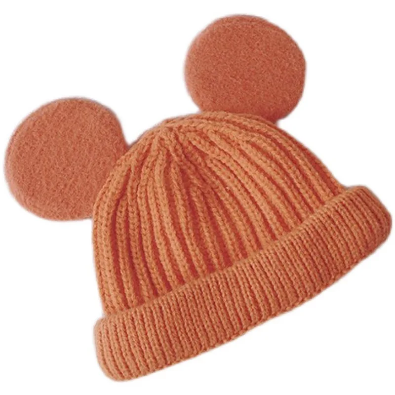 Winter Kids Hat Boys And Girls Soft Cotton Warm Knit Hat & Cap Children Cartoon Mouse Ears Beanie Bonnet Enfant Fashion Baby Hat