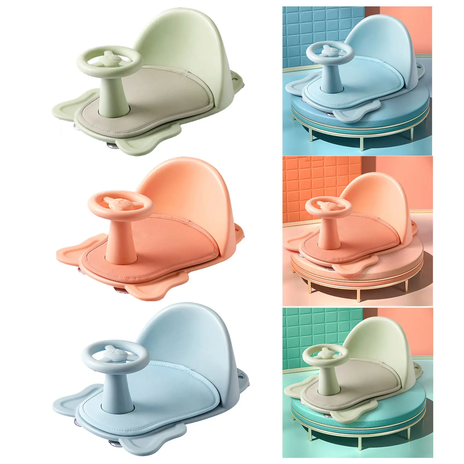 Baby Bath Seat Chair Baby Bathtub Seat for Sit Up Bathing Suction Cups for Toddlers 6 Months and Up