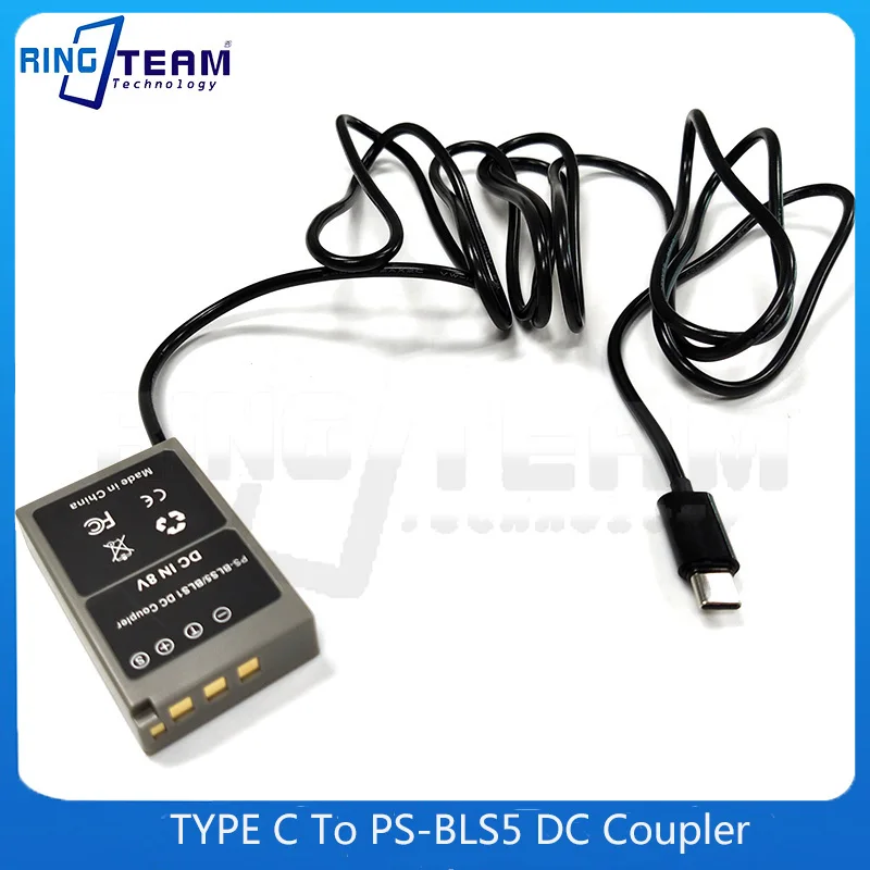 

TYPE C to PS-BLS5 DC Coupler for Olympus E-PL2 E-PL5 E-PL6 E-PL7 E-PM2 OM-D E-M10 E-M10 II Stylus1 Cameras USB C-BLS-5