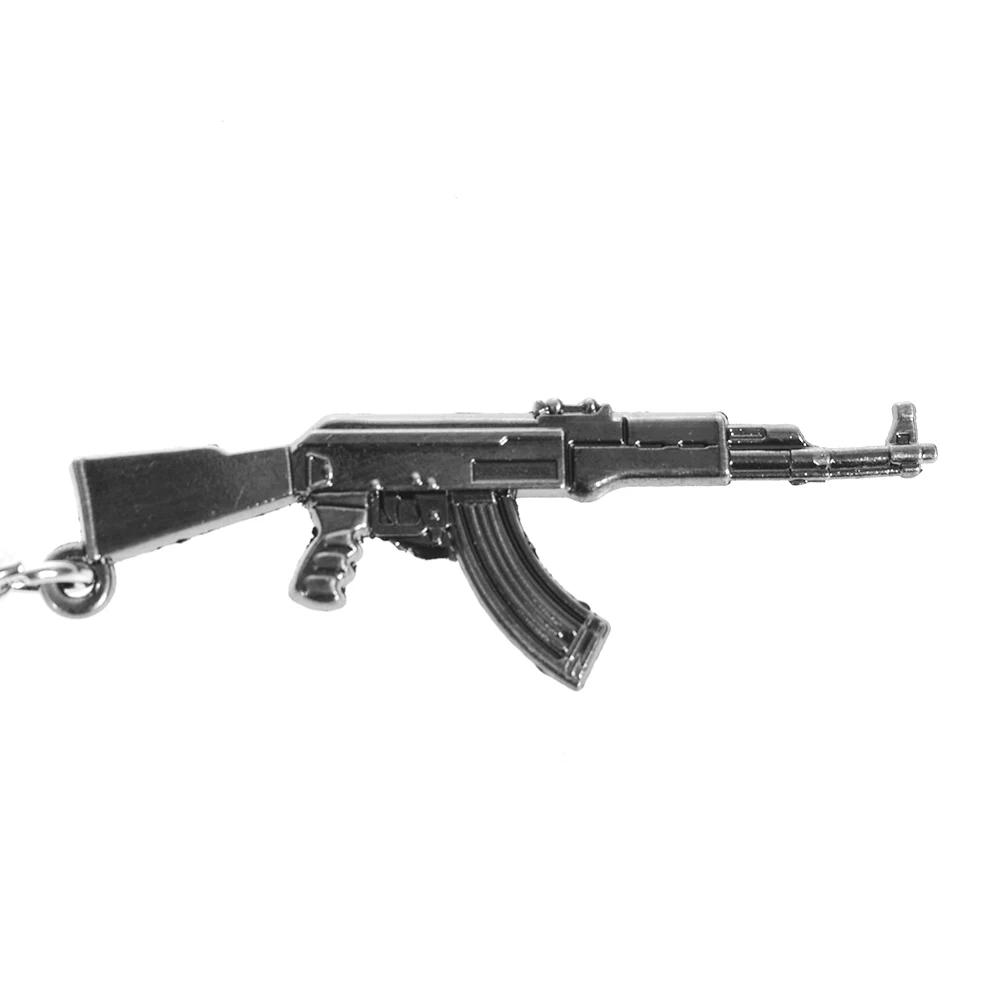 Keychain Machine Gun Assault Rifle Ak-47 Pendants Diy Men Jewelry Car Key Chain Ring Holder Souvenir For Gift