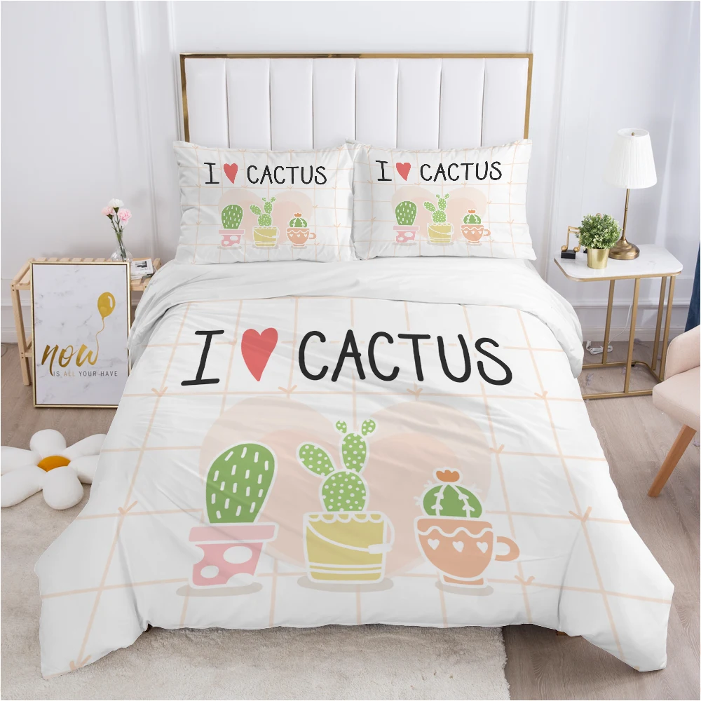 Nordic bedding set Duvet cover set pillow case 50x75 Bed linens Bed cover 220x240 140x200 150*200 CACTUS