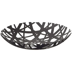 2498 Tower Fruit Bowl - Modern Kitchen Counter Basket Holder,Black