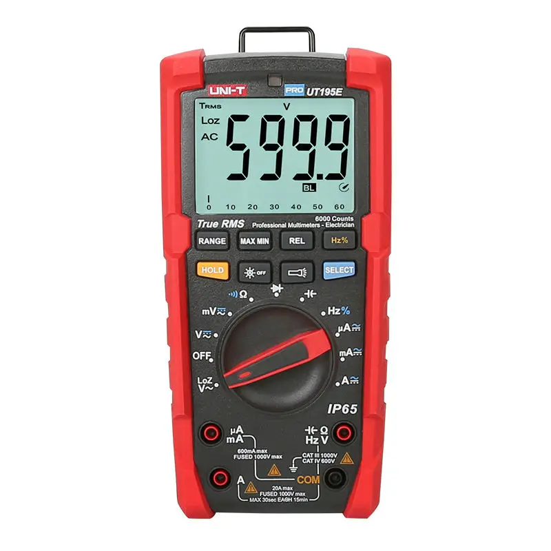 UNI-T UT195E Multimeter Use For Find Issues Related to Motor Drive, Factory Equipment Maintenance, Electrical Distribution.