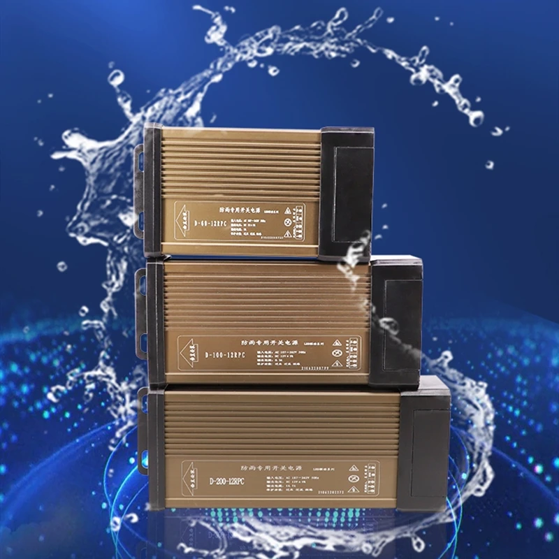 Rainproof Switching Power Supply Transformers AC 220V To DC 5V 12V 24V Outdoor Driver SMPS LED Lighting 60W 100W 200W 250W 700W