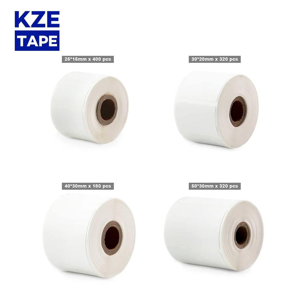 1Rolls White Thermal Label Roll Multi-size New Typeable Washi Tape thermal label paper for EQ11 mini thermal label printer