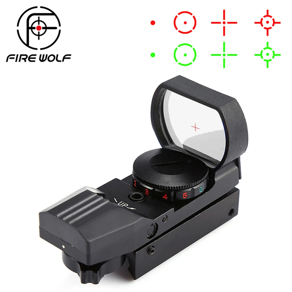 

Hot 20mm/11mm Rail Riflescope Hunting Optics Holographic Red Dot Sight Reflex 4 Reticle Tactical Scope Collimator Sight