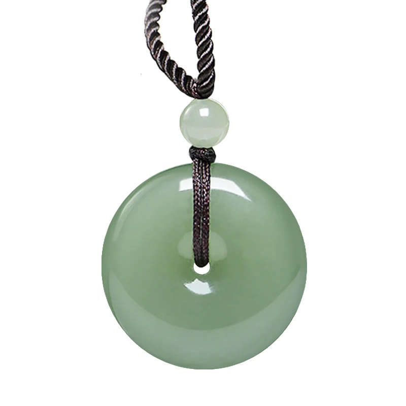 

Original HETIAN Jade Necklace Pendant Circle Jade Pendant Chinese Style Hand Carved Jade Jewelry