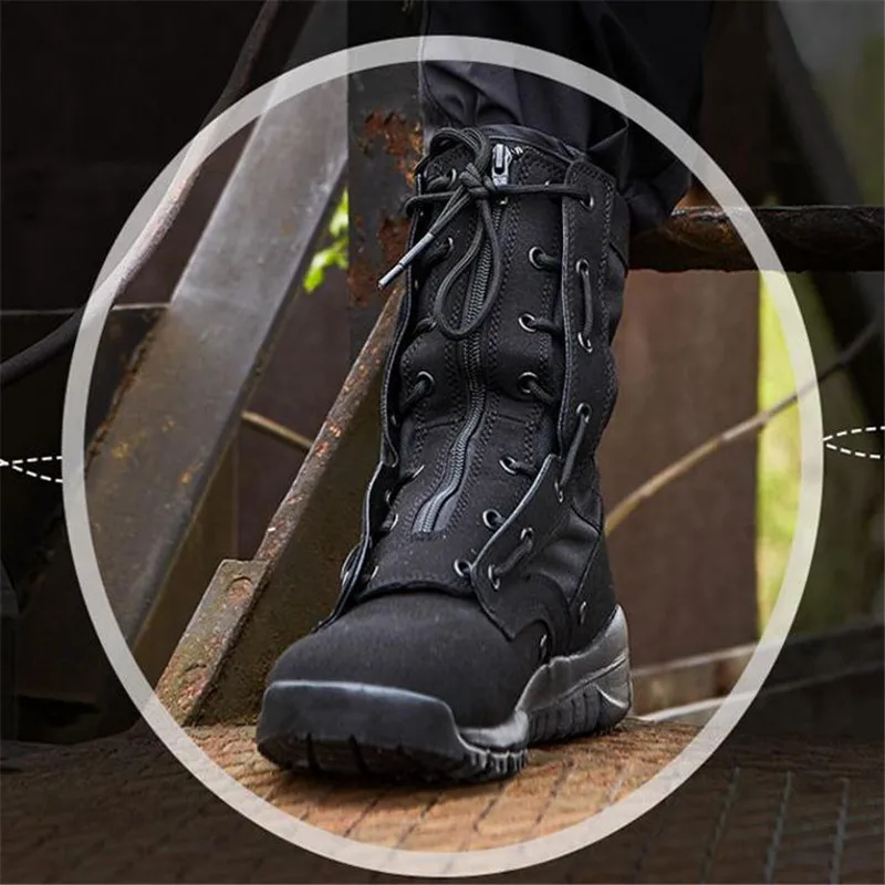 High Quality Canvas Desert Climbing Boot Men Breathable Outdoor Hiking Shoes Male Boots Ankle Botas Casual shoes