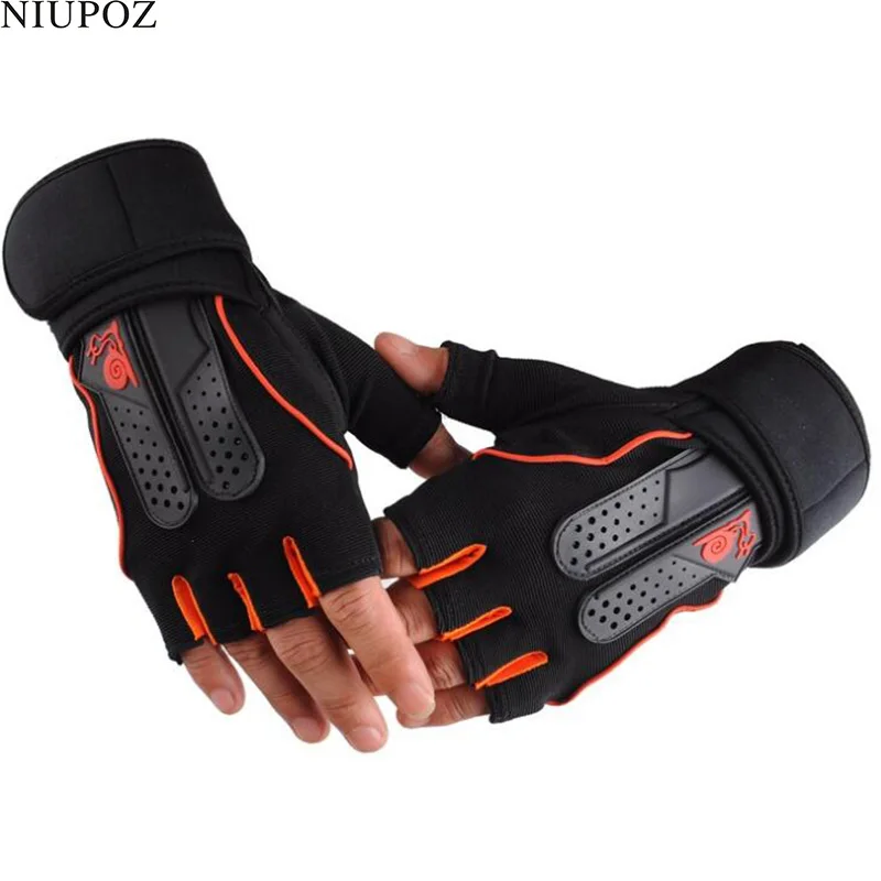 Women Men Strong Fitness Gym Glove Power Weight Lifting Dumbbell Crossfit Barbell Fingerless Training Half Finger Gloves S35