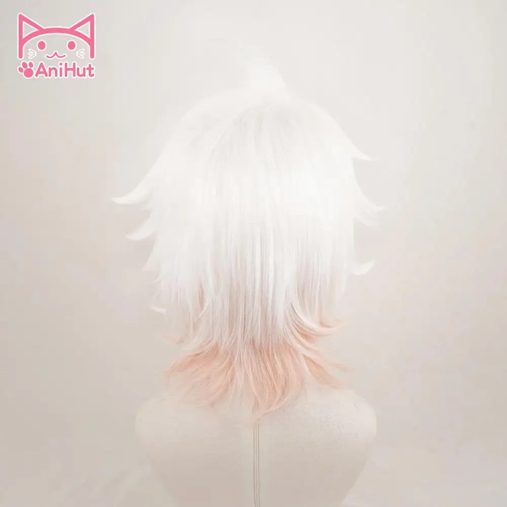 Cosplay Wig Komaeda Nagito Danganronpa Cosplay Wig Anime AniHut Cosplay Hair Synthetic Heat Resistant Hair