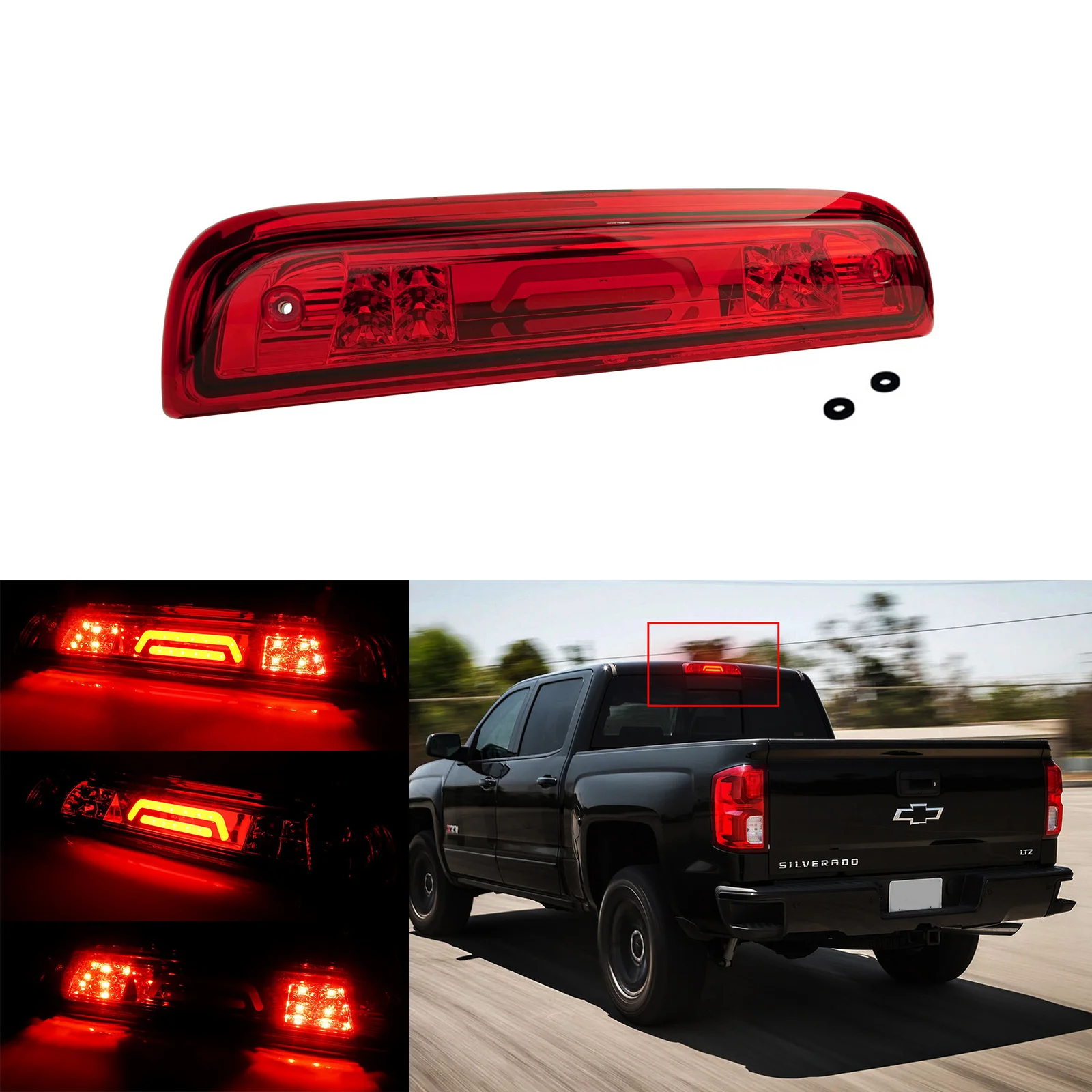 

1X LED High Mount Tail Brake Light For Chevy Silverado GMC Sierra 1500 2014-2018