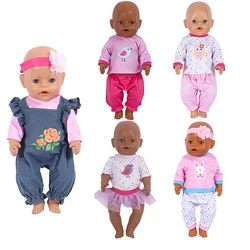18 Inch Doll Clothes Baby Born Clothes 43 cm Top Skirt Jeans Pants Headband for 18 Inch American Girl Doll Clothes OG Dolls