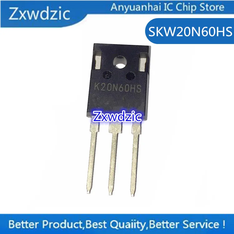 

ТРАНЗИСТОР IGBT SKW20N60HS K20N60HS K20N60 TO-100%, 10 шт.