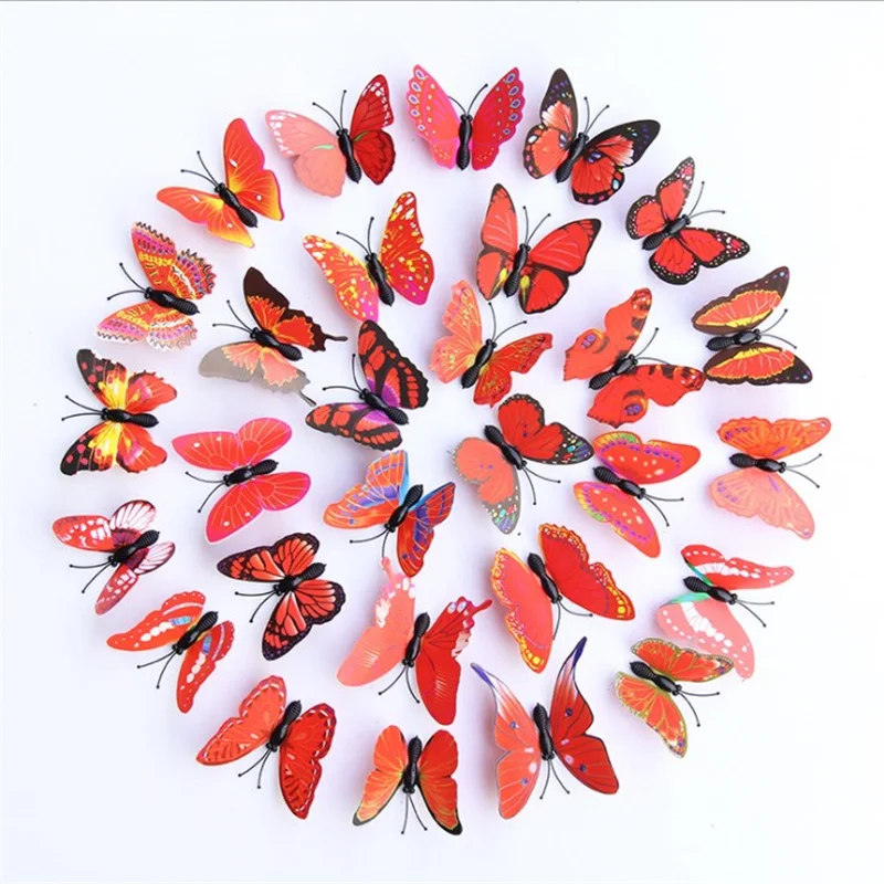 Hair Accessories 20Pcs/Lot PVC Plastic Simulation 3d Butterfly Hairpin Party Decoration Cute Barrette Multicolor Girls Hair Clip