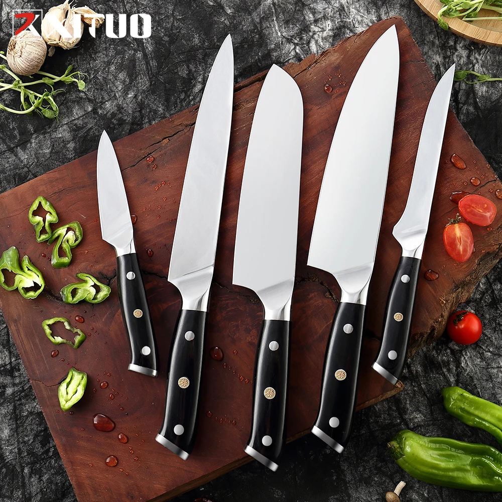 

XITUO Chef Kitchen Knife Set Super German Steel Cook Knife Japanese Santoku Utility Knife Meat Cleaver For Hotel Home