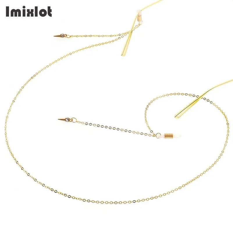 2022 Fashion Reading Glasses Chain For Women Sunglasses Spectacles Gold Metal Cords Rivet Pendant Eyeglass Chain Holder Necklace