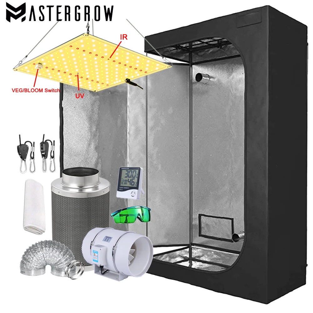 Full Spectrum 1000W Quantum Grow Led High PPFD Combo Grow Tent Set+4/5/6