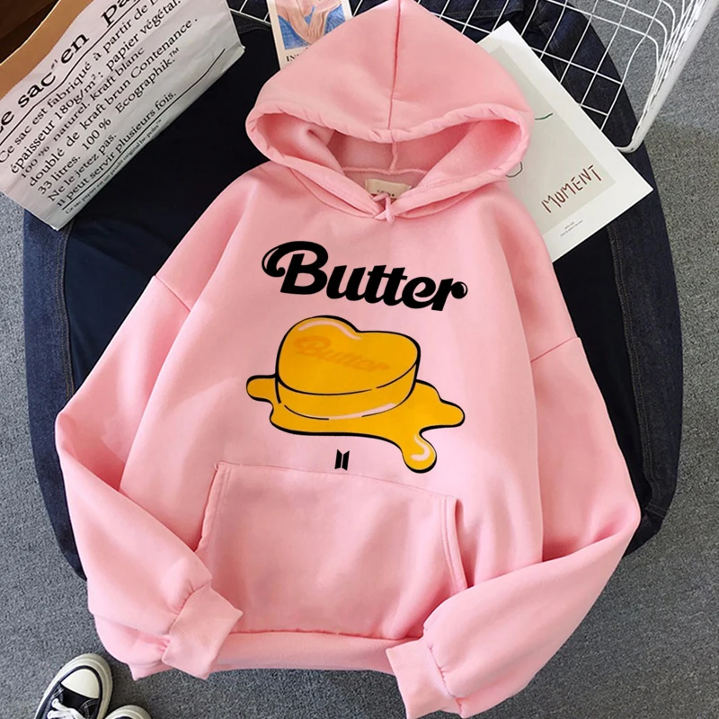 2021 nuovo Album Butter Pollover felpa con cappuccio donna inverno moda Casual felpa Harajuku Y2k coreano grafica femminile felpe con cappuccio vestiti