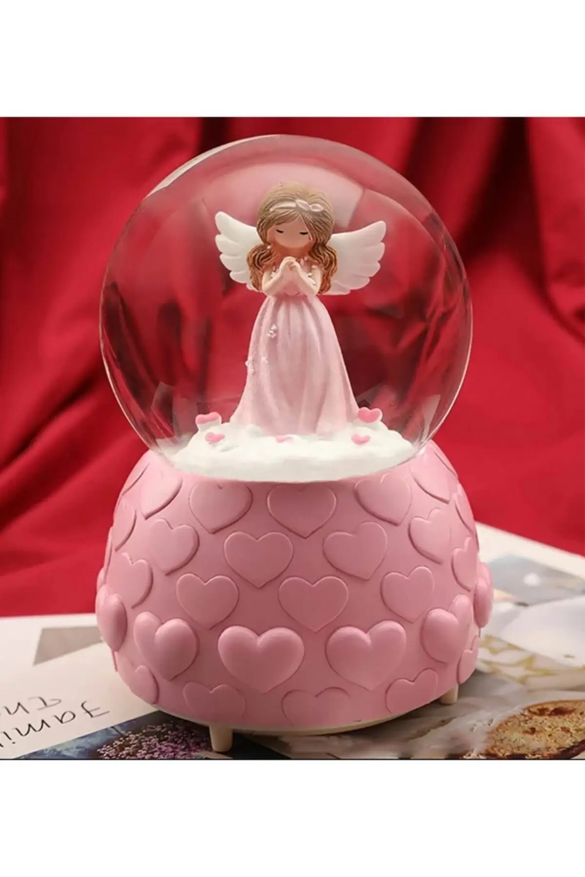 Luminous Music Box Snow Globe Sprayed Romantic Valentine's Day Gift Globes Girl Boy Design Glass Crystal Ball