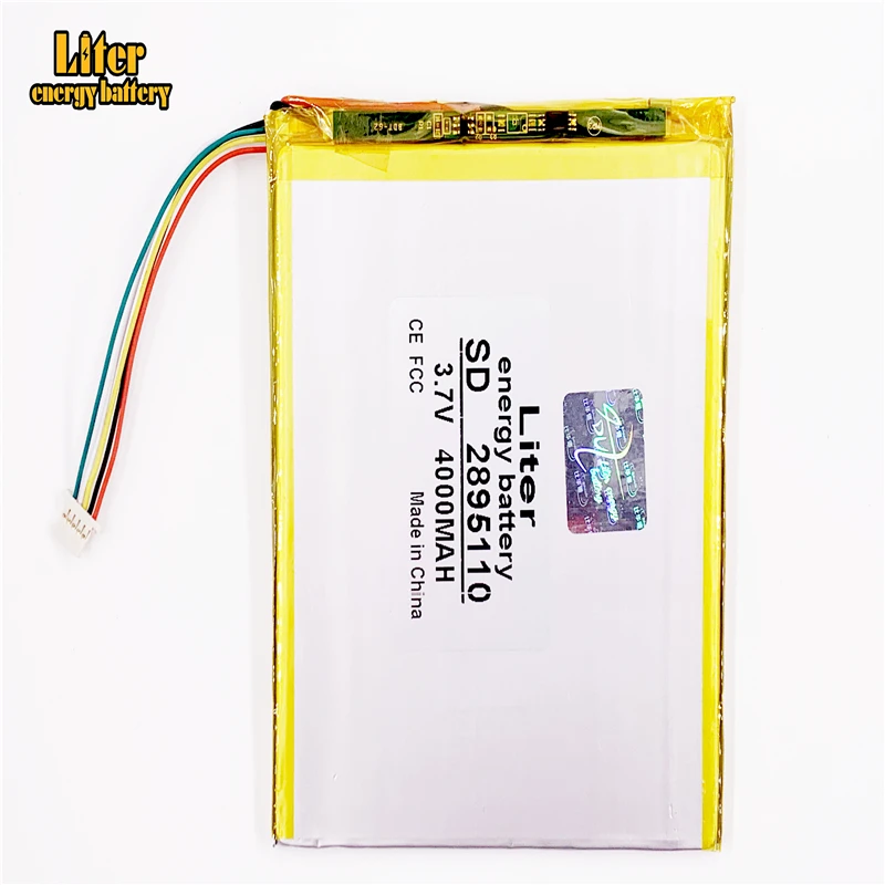 5-поточный 3,7 в литий-полимерный аккумулятор 2895110 3,7 в 4000 мАч 3095110 Мобильная мощность «сделай сам» планшетный компьютер