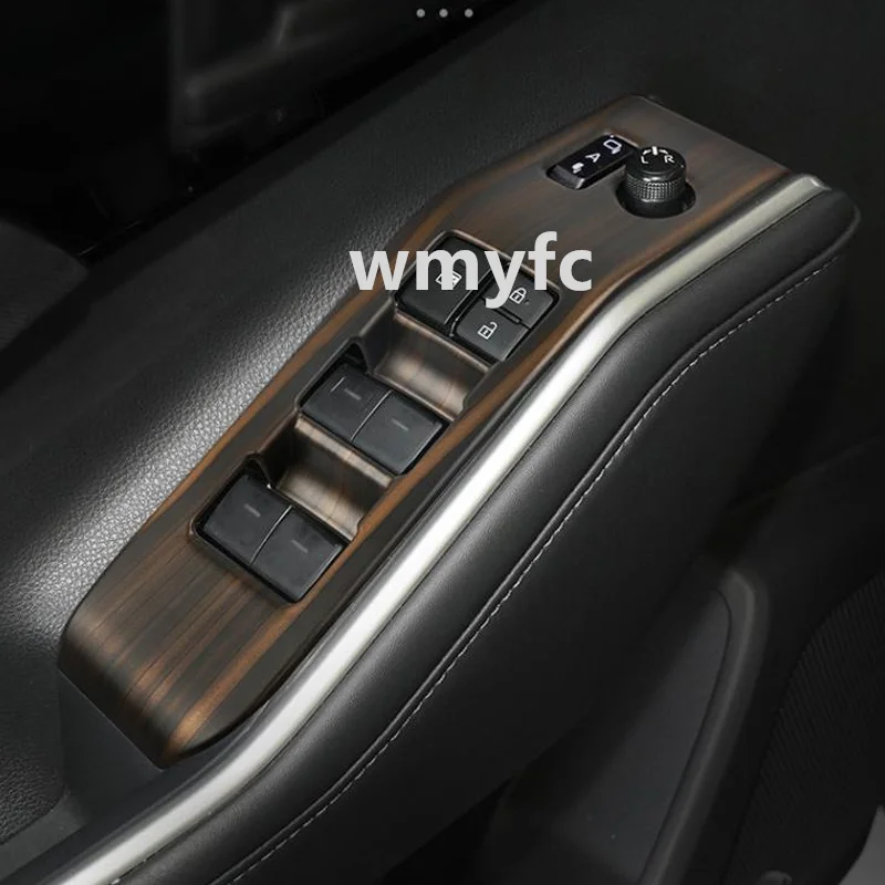 Car Interior Peach Wood Decoration For Toyota Highlander 2020 2021 2022 Instrument Console Gear Water Cup Cover Air Vent Trims