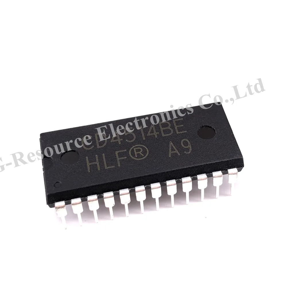 (10 قطعة) CD4514BE DIP-24 CD4514 DIP24 4514BE DIP CMOS 4 بت مزلاج/4-TO-16 خط فك التشفير